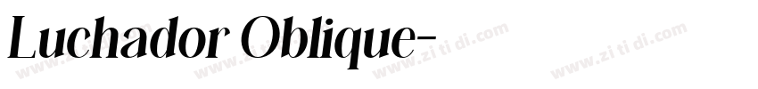 Luchador Oblique字体转换